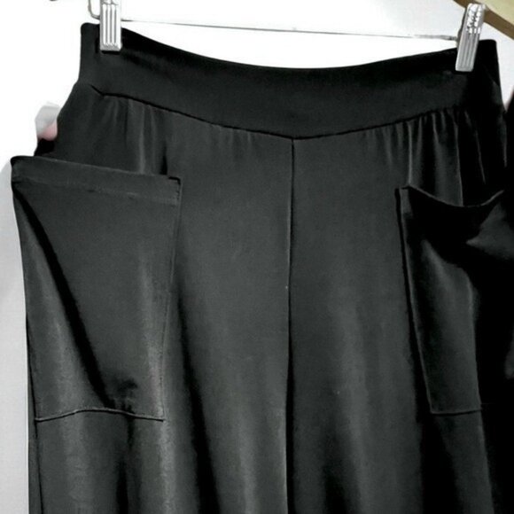 🌻NEW w/tags Clara Sun Woo Black High Waist Gauchos Size Small - Picture 5 of 11